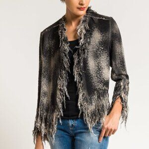 Avant Toi Carruba Cotton Short Fringe Jacket